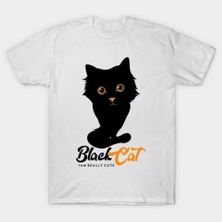 Black Cat I am Really Cute T-Shirt